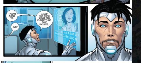 Superior Iron Man looking at a picture